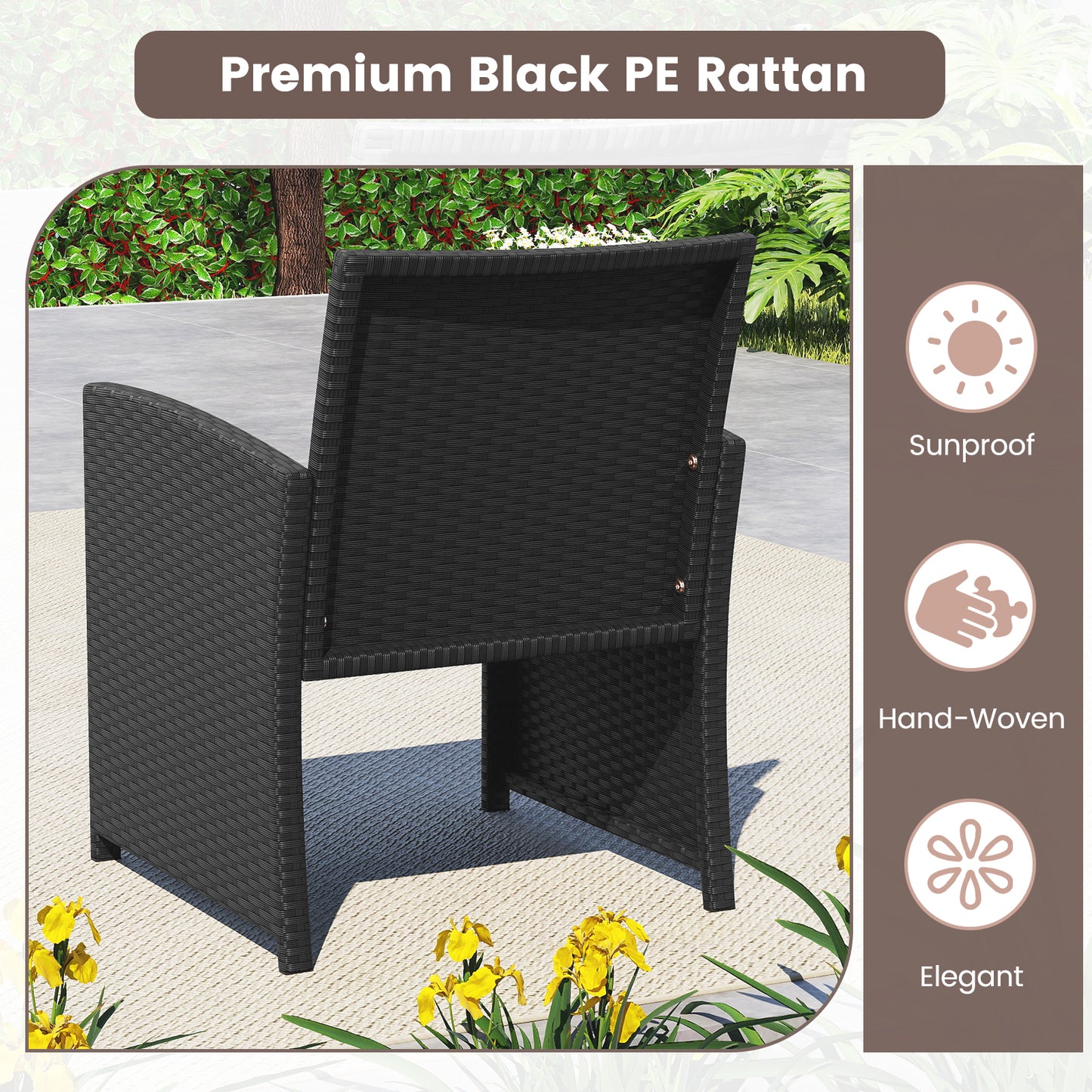 4 Piece Patio Set, Tempered Glass Tabletop, Removable Cushion, Navy Patio Conversation Sets at Gallery Canada