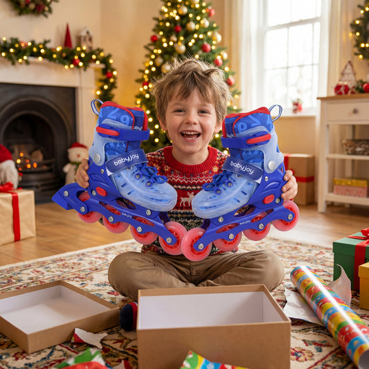 Kids Inline Skates, 4-Size Adjustable, Ages 5-7, Blue Toy Sports Blue at Gallery Canada