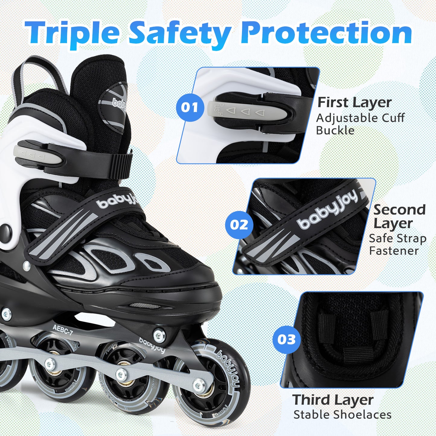 4 Sizes Adjustable Blade Roller with Light-up Wheels for Youth, Black Toy Sports at Gallery Canada