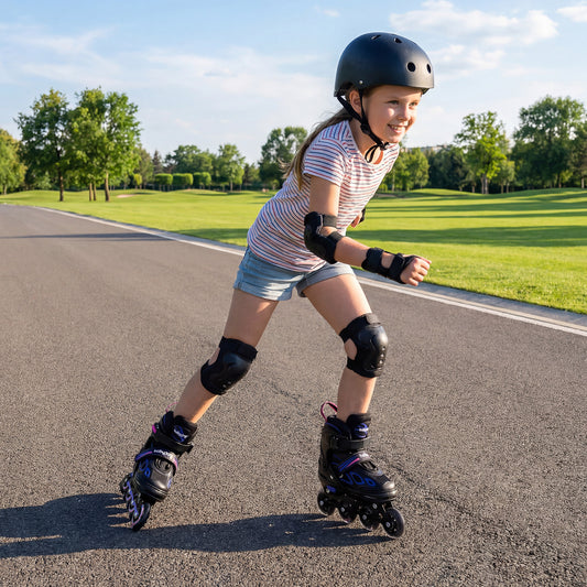 4 Sizes Adjustable Blade Roller with Light-up Wheels for Youth, Purple Toy Sports Purple at Gallery Canada