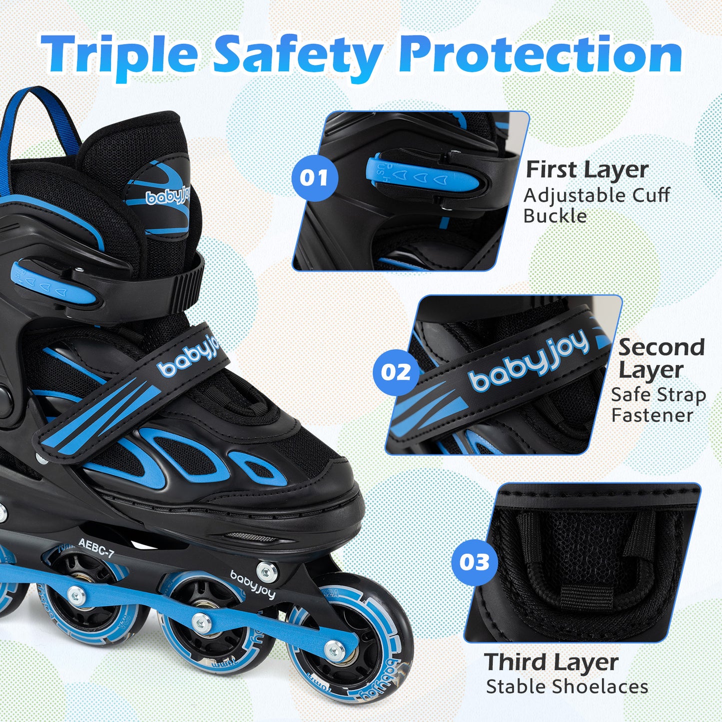 4 Sizes Adjustable Blade Roller with Light-up Wheels for Youth, Blue Toy Sports at Gallery Canada