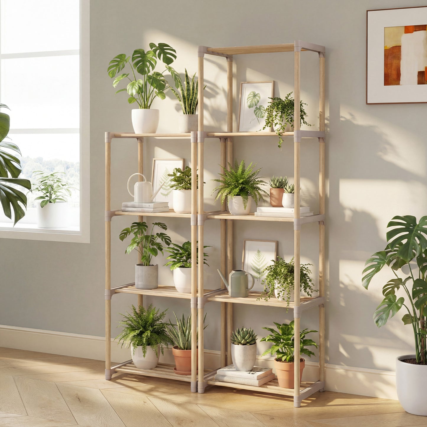 4-Tier Bookshelf With Open Shelves, Home Office Bathroom Bookcases at Gallery Canada