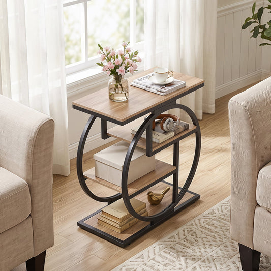 4-Tier Narrow End Table, Storage Shelves, Gray End & Side Tables Gray at Gallery Canada