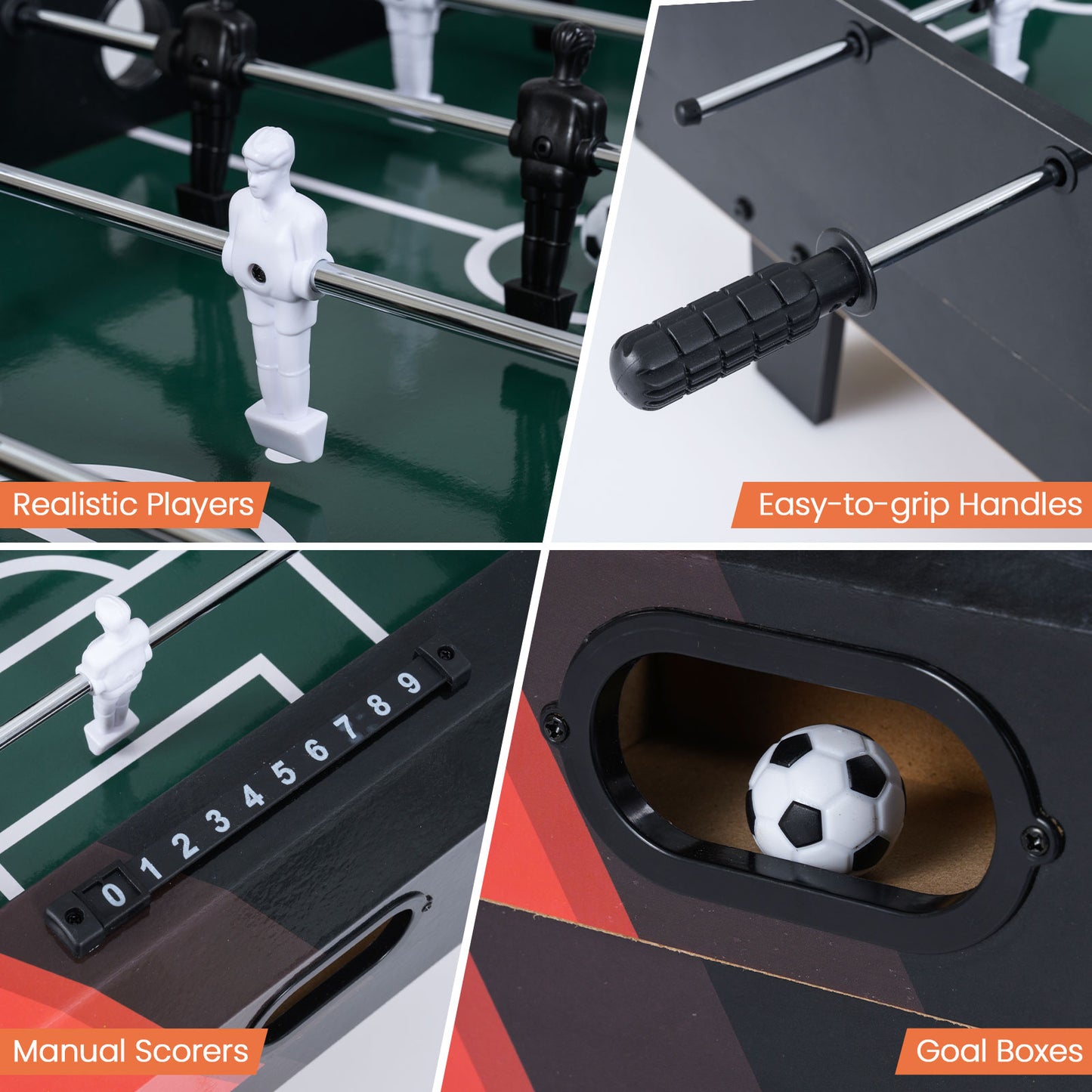 4 in 1 Combo Game Table Set with Billiards, Black Game Room at Gallery Canada