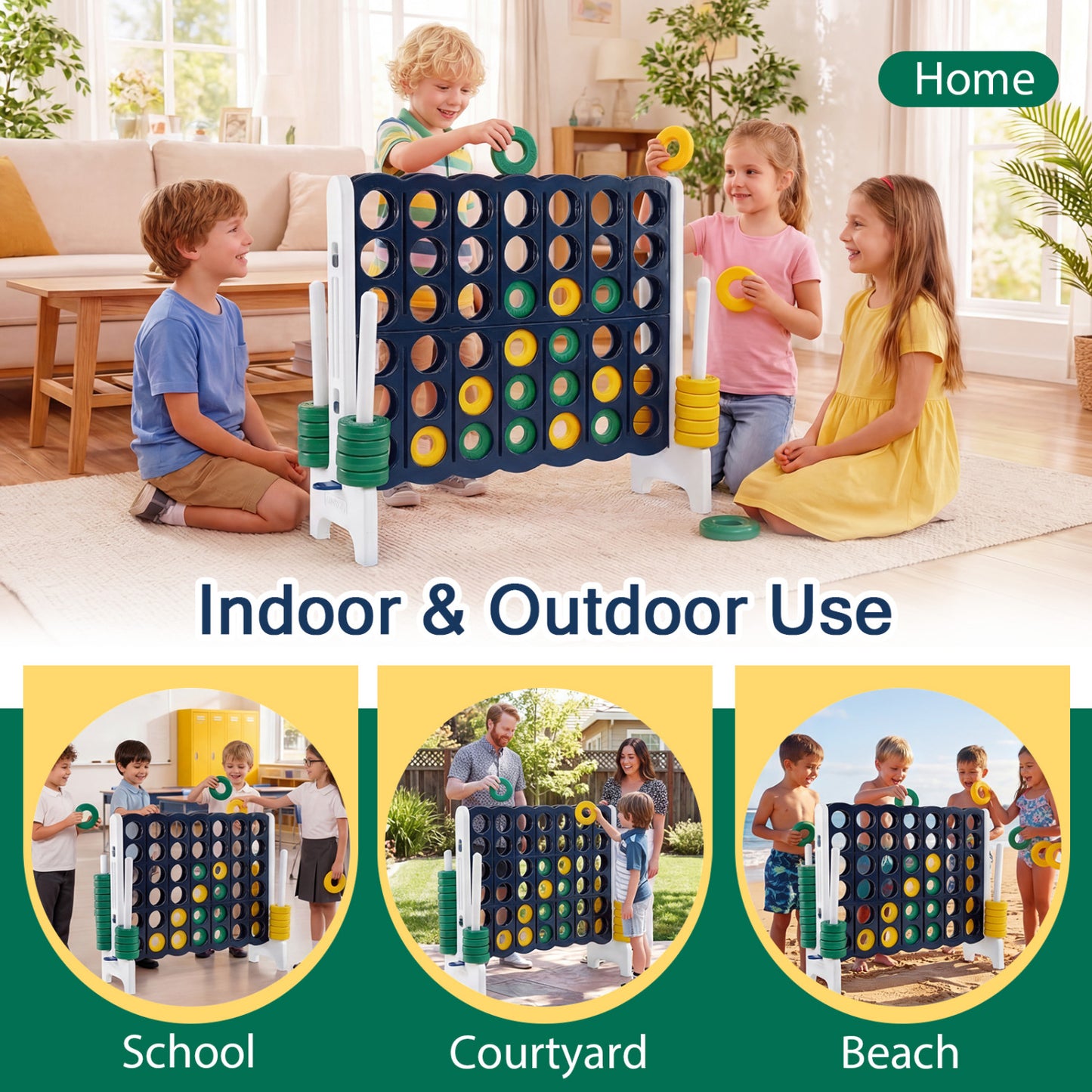 4-To-Score Giant 4 In A Row Game Set, Dark Blue Lawn Games at Gallery Canada