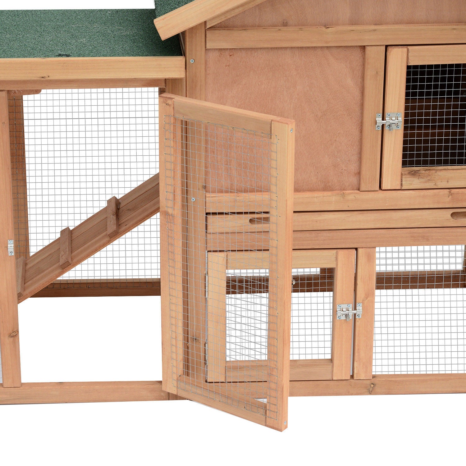 80" Deluxe Chicken Coop Wooden Hen House Large Rabbit Hutch Poultry Cage Pen Outdoor Backyard with Nesting Boxes Run at Gallery Canada