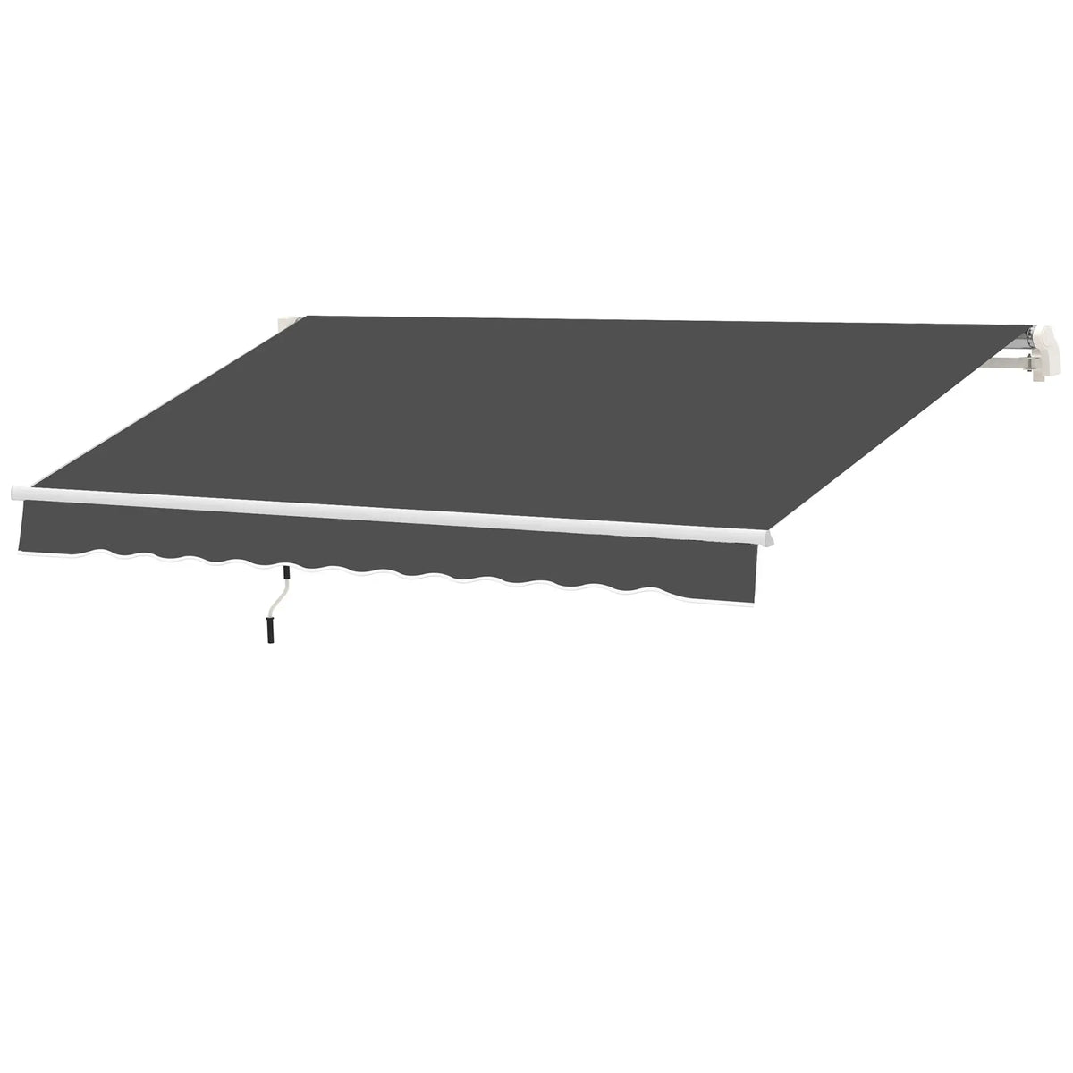10' x 8' Retractable Awning Fabric, Outdoor Sunshade Canopy, UV Protection, Grey Awning Fabric Replacement at Gallery Canada