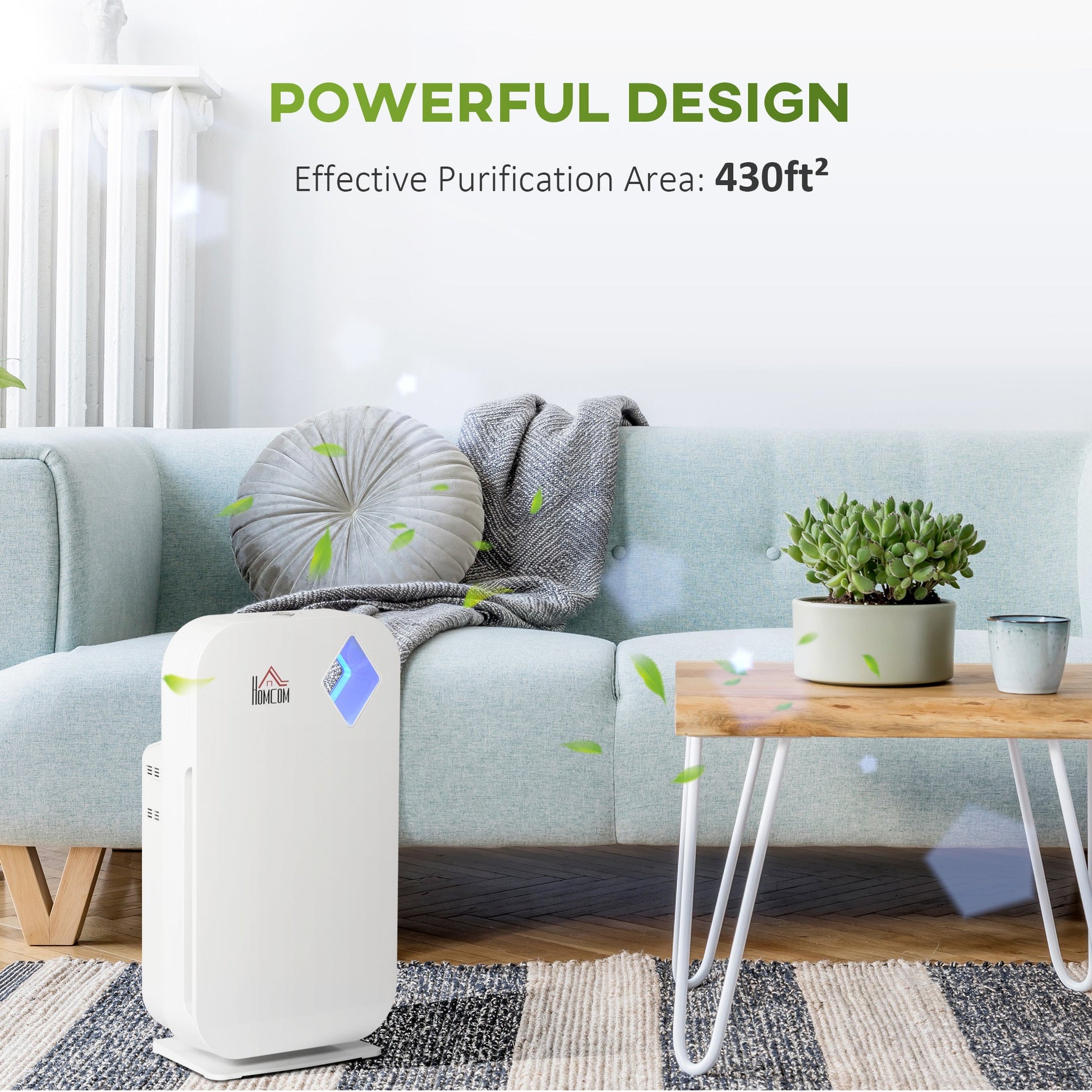 Air Purifiers Large Room 430sqft with 3-Stage Filtration System, Air Monitor, Air Cleaner with 3 Speeds at Gallery Canada
