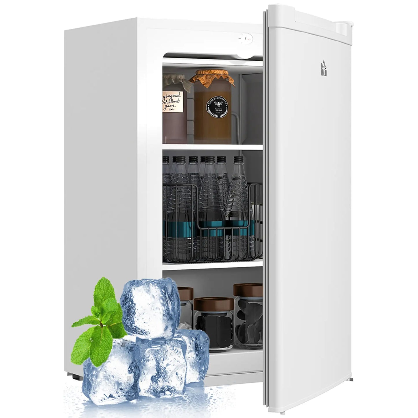3 Cu.Ft Upright Freezer, Reversible Door, Adjustable Thermostat, White Small Kitchen Appliances at Gallery Canada