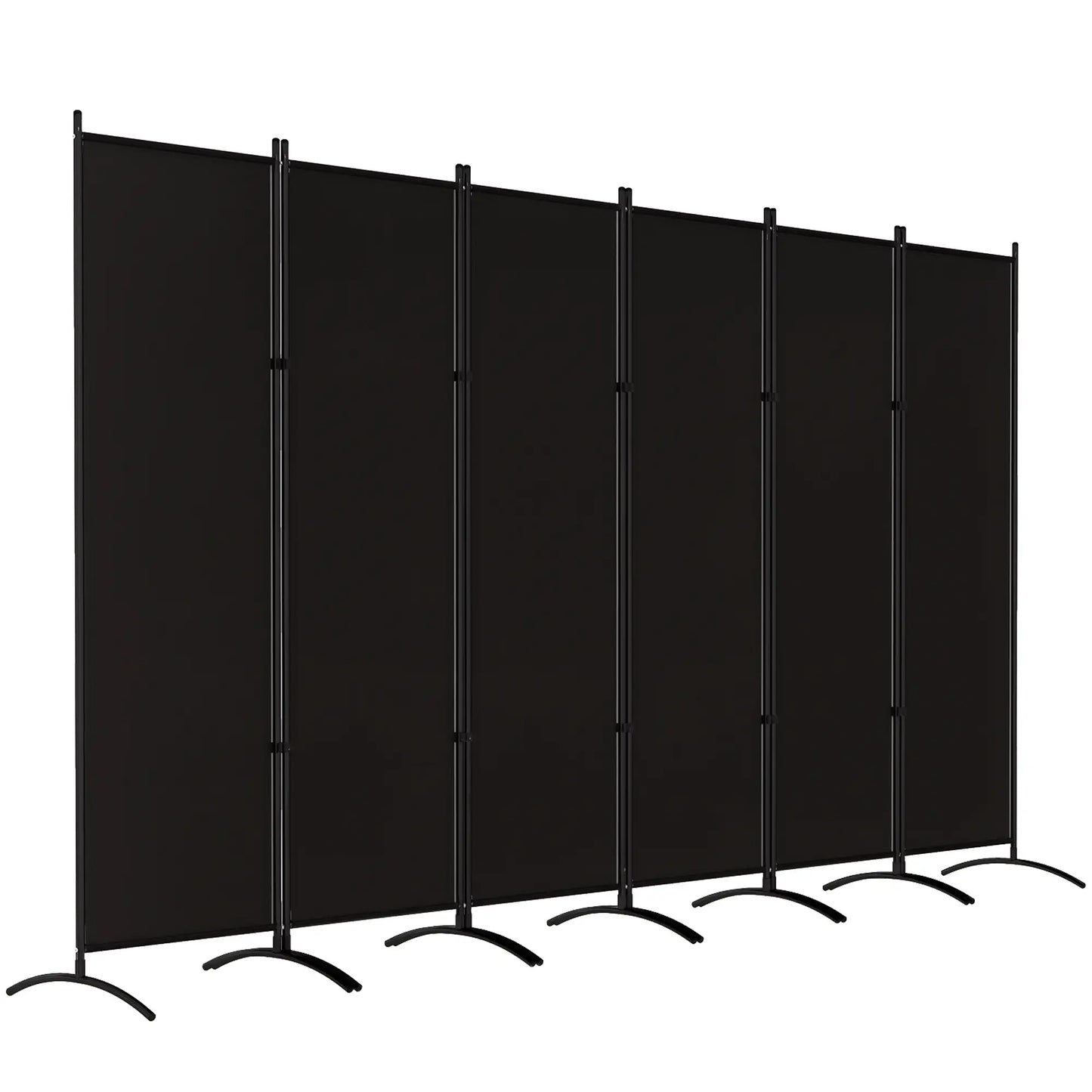 6 Panel Folding Room Divider, UV30+ Privacy Screen, Black Side Awnings at Gallery Canada