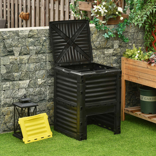 Outsunny 80 Gallon Garden Compost Bin, Yellow Outdoor Compost Bin Yellow at Gallery Canada