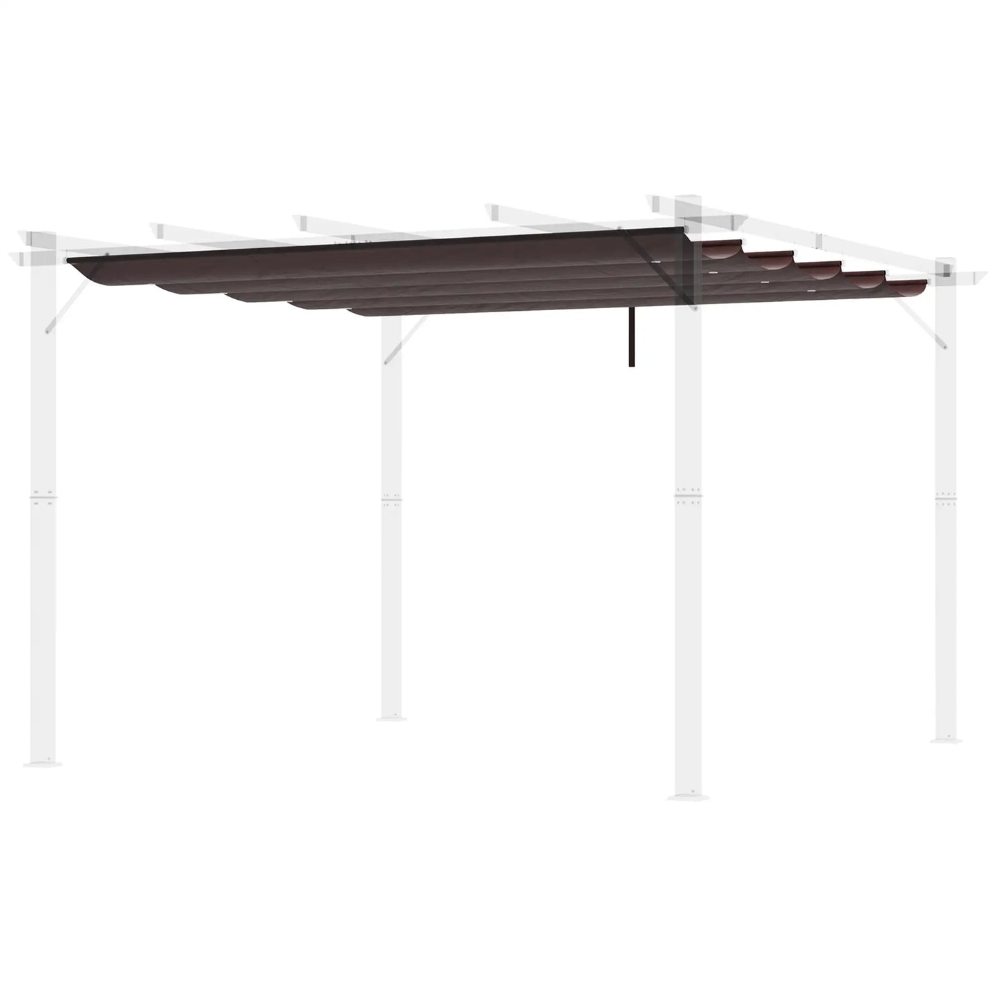 Retractable Pergola Canopy, 10' x 10', Coffee Gazebo Canopy Replacement at Gallery Canada