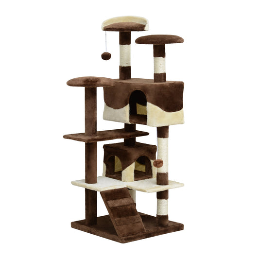 52" Cat Tree Scratching Large Kitten Play House Multi-Level Activity Center Pet Furniture - Gallery Canada