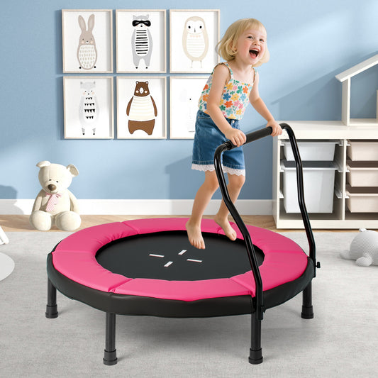 40 Inch Trampoline For Kids, Indoor Outdoor Fitness, Pink Trampolines Pink at Gallery Canada