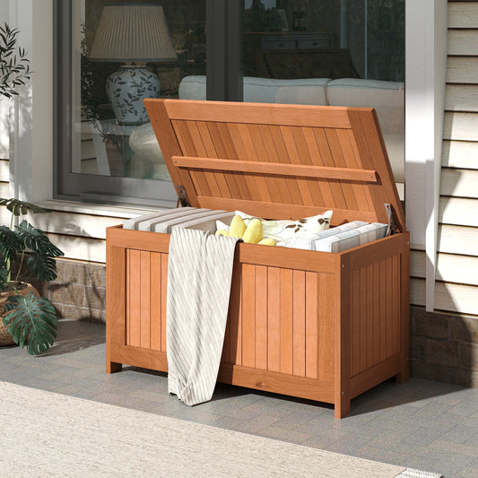 58 Gallon 3-in-1 Patio Wood Deck Box, Flip Top Cushion Storage Sheds & Outdoor Storage Options at Gallery Canada