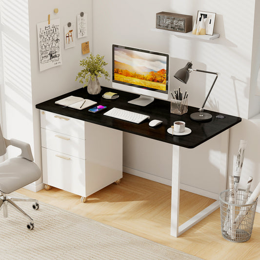 Universal Tabletop, 58" x 28", For Standard And Standing Desk Frame, Black Office Desks Black at Gallery Canada