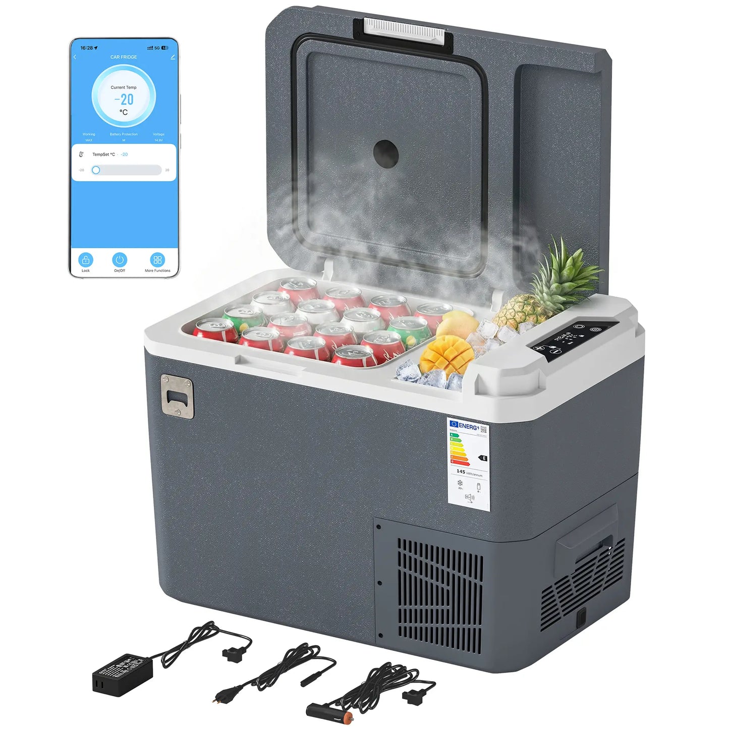 12 Volt Car Refrigerator, 26QT, App Control, 12/24V DC, 100-240V AC Car Coolers at Gallery Canada