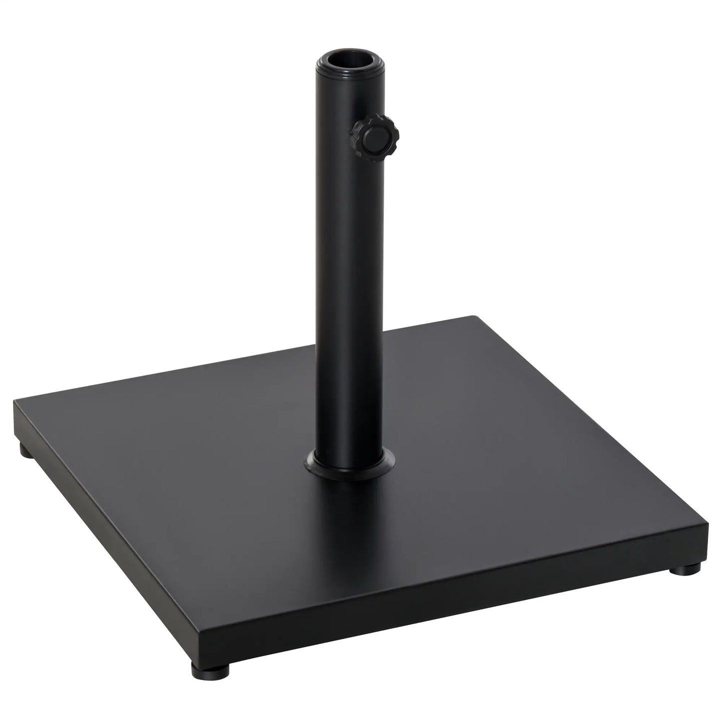 40 lbs Steel Square Parasol Stand Base, Adjustable Knob, Black Umbrella Bases at Gallery Canada