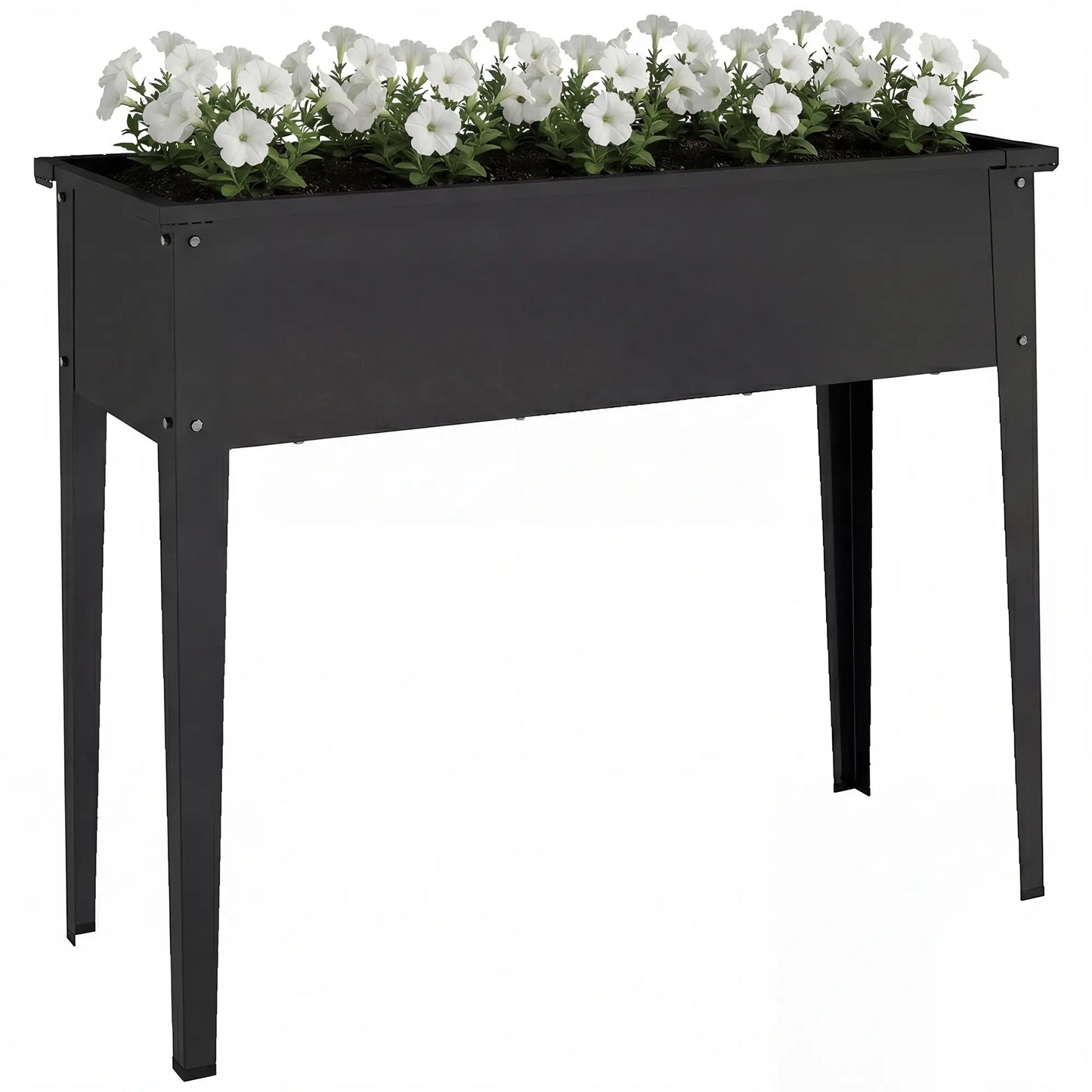 Metal Raised Garden Bed On Legs, With Drainage Hole, Black Elevated Garden Beds at Gallery Canada