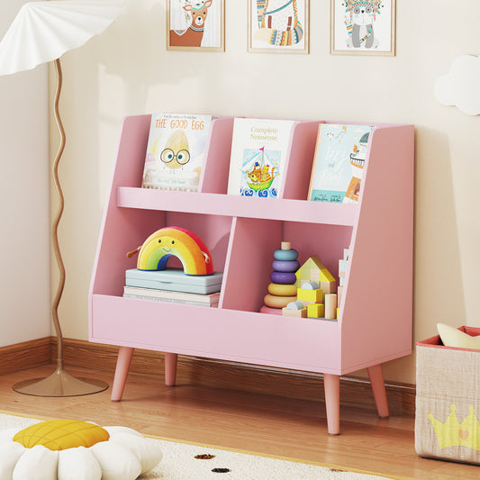 5-Cube Kids Bookshelf, Toy Organizer With Anti-Tipping, Pink Kids Storage Pink at Gallery Canada