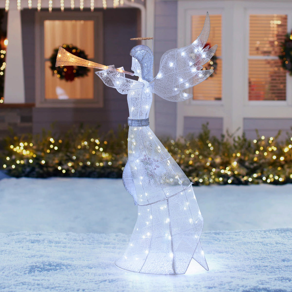 5 Feet Christmas Angel, 100 LED Lights, Ground Stakes Christmas Decor & Accessories at Gallery Canada