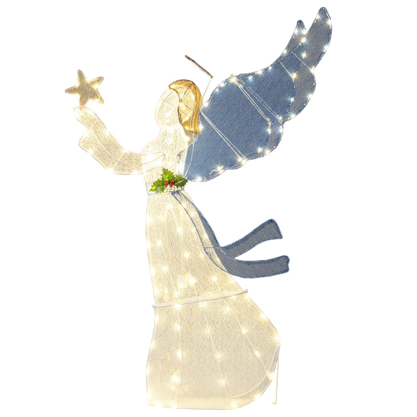 5 Feet Lighted Angel Christmas Decoration with Wings and Warm LED Lights, Multicolor Christmas Decor & Accessories Multicolor at Gallery Canada