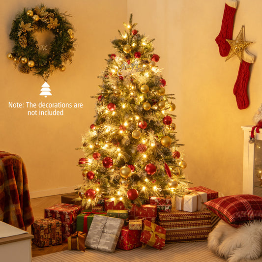 5 Feet Pre-Lit Artificial Christmas Tree, LED Lights, Berries, Green Christmas Tree Green at Gallery Canada