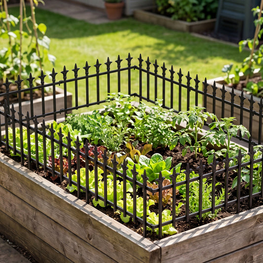 5-Pack/10-Pack Decorative Metal Garden Fence No Dig Landscape Fencing for Lawn-M Decorative Fencing & Flooring Black at Gallery Canada