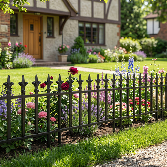 5-Pack/10-Pack Decorative Metal Garden Fence No Dig Landscape Fencing for Lawn-M Decorative Fencing & Flooring Black at Gallery Canada