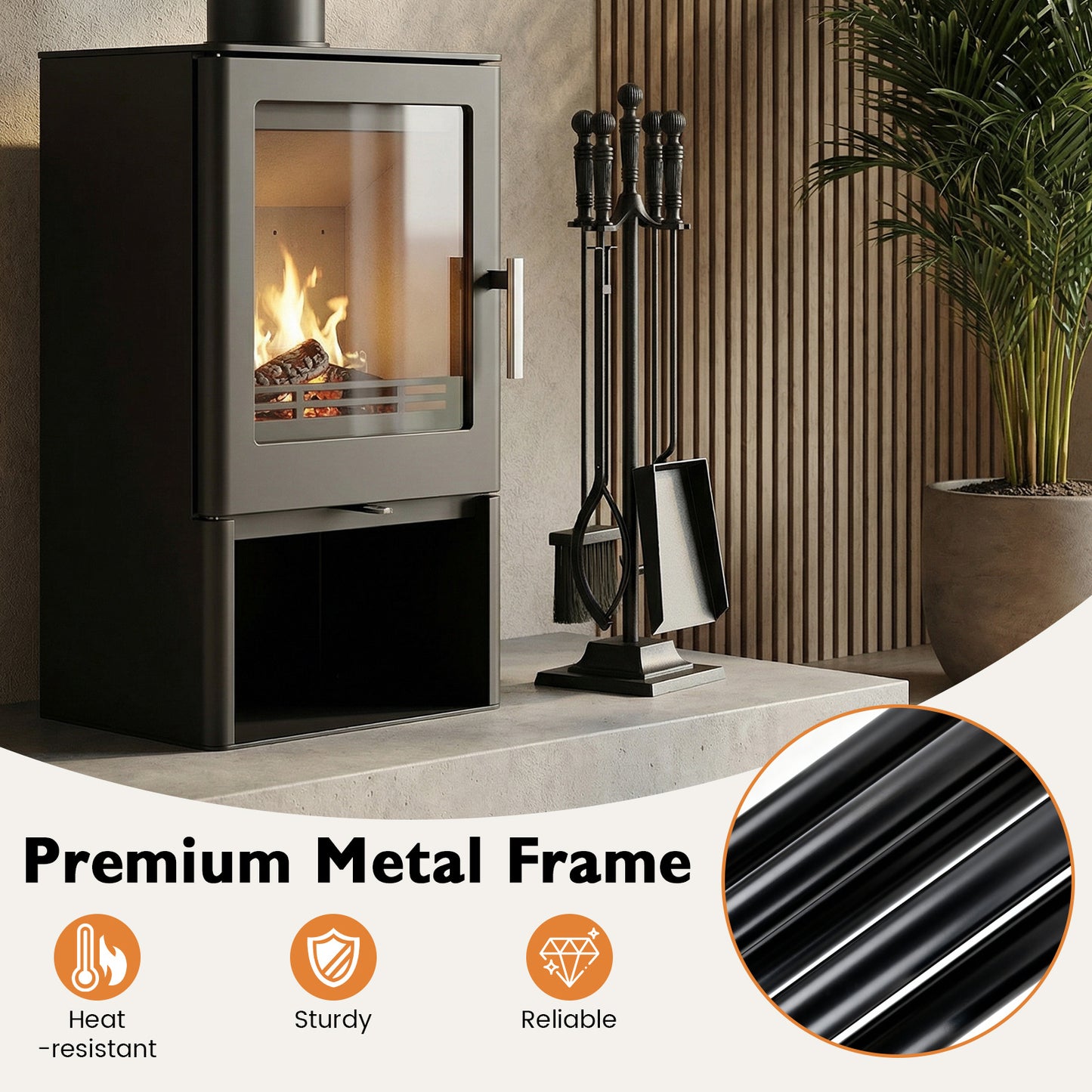 5-Pieces Fireplace Tool Set Indoor Outdoor Fire Place Set Tools with Aluminum Handles Fireplace Tools at Gallery Canada