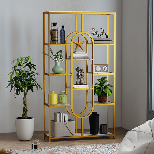 5-Tier Tall Etagere Bookcase, Open Storage Shelves, White Bookcases White at Gallery Canada