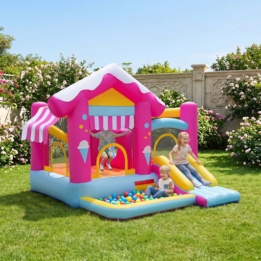 5-in-1 Inflatable Bounce House with Tunnel, Multicolor Bounce House Multicolor at Gallery Canada