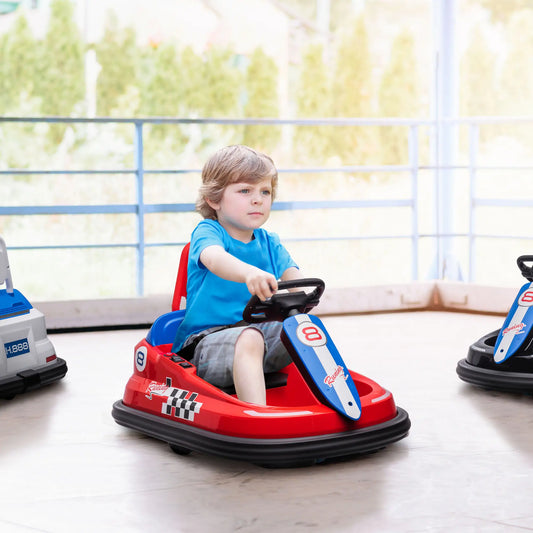 Kids Bumper Car, 6V 360° Rotation Electric Ride on Car, Twin Motors, Red Electric Toy Cars Red, Blue, Black at Gallery Canada