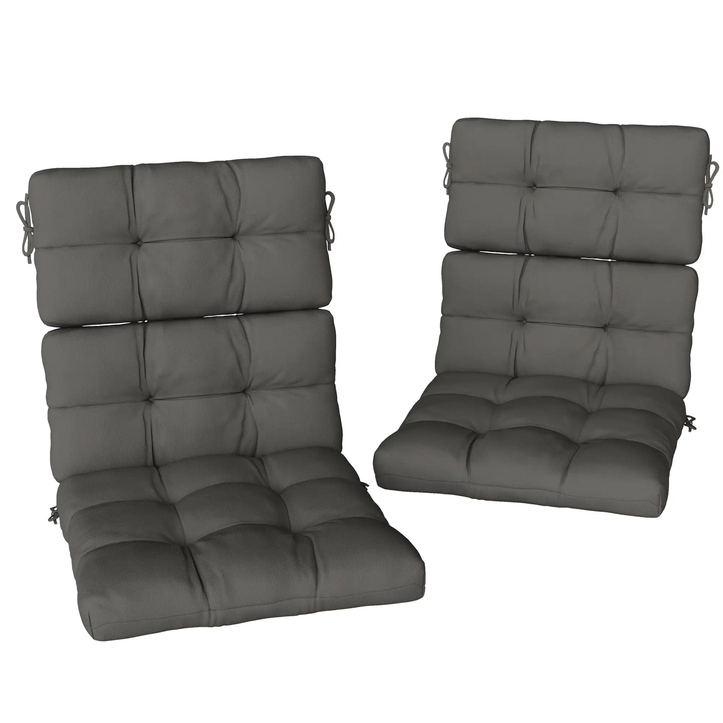 2-Piece Back Seat Cushion, Outdoor Patio Chair Set, Dark Grey Patio Chair Cushions at Gallery Canada