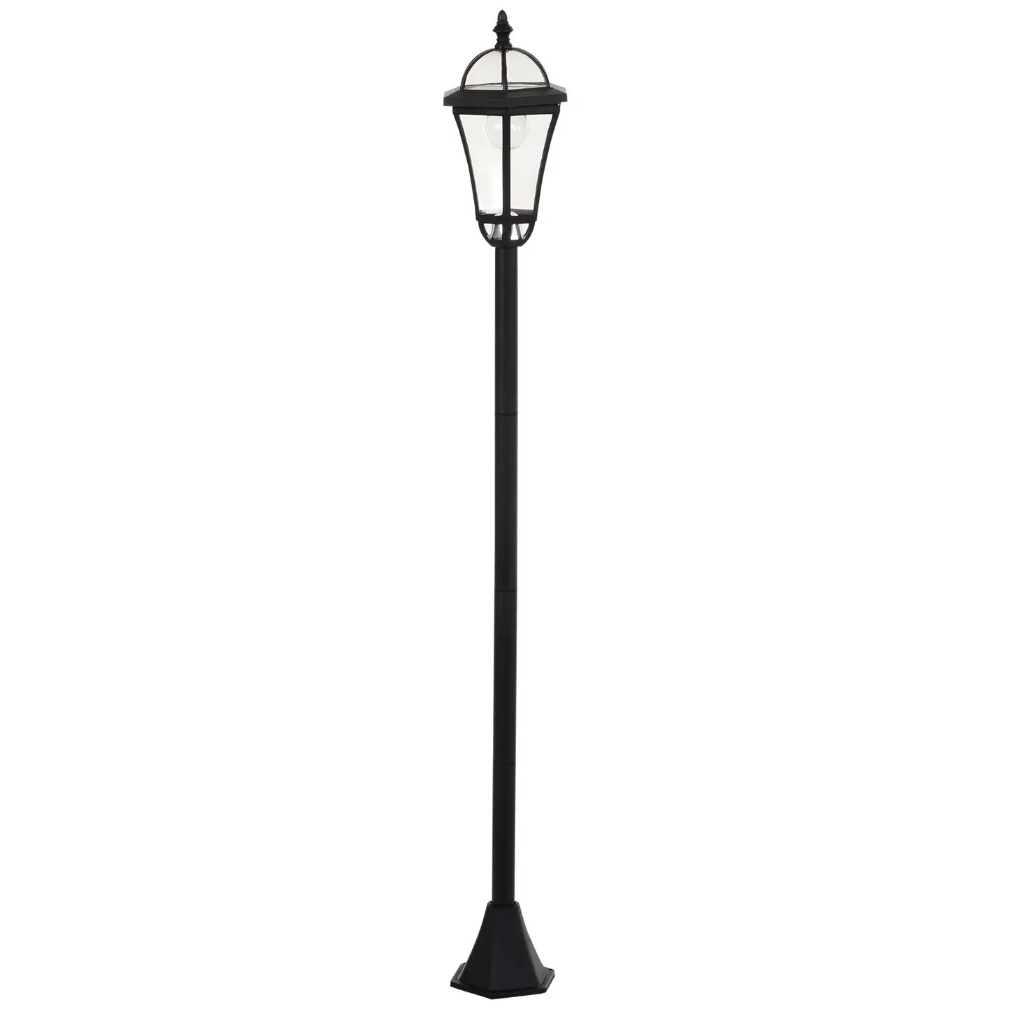2 Piece LED Solar Garden Lights, Auto Switch, Water-Resist, 6 Hours, Black Solar Post Lamps at Gallery Canada