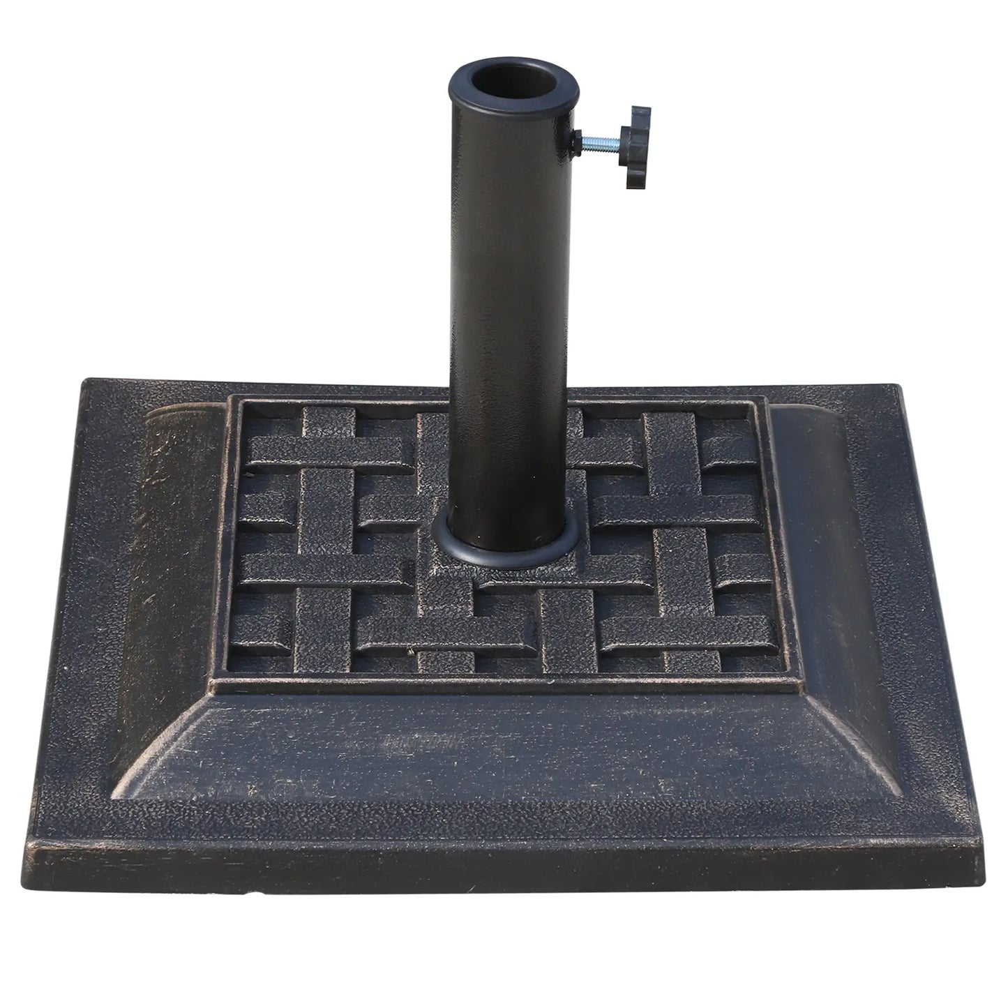 20 lbs Resin Umbrella Stand, Square Base, Bronze Umbrella Bases at Gallery Canada