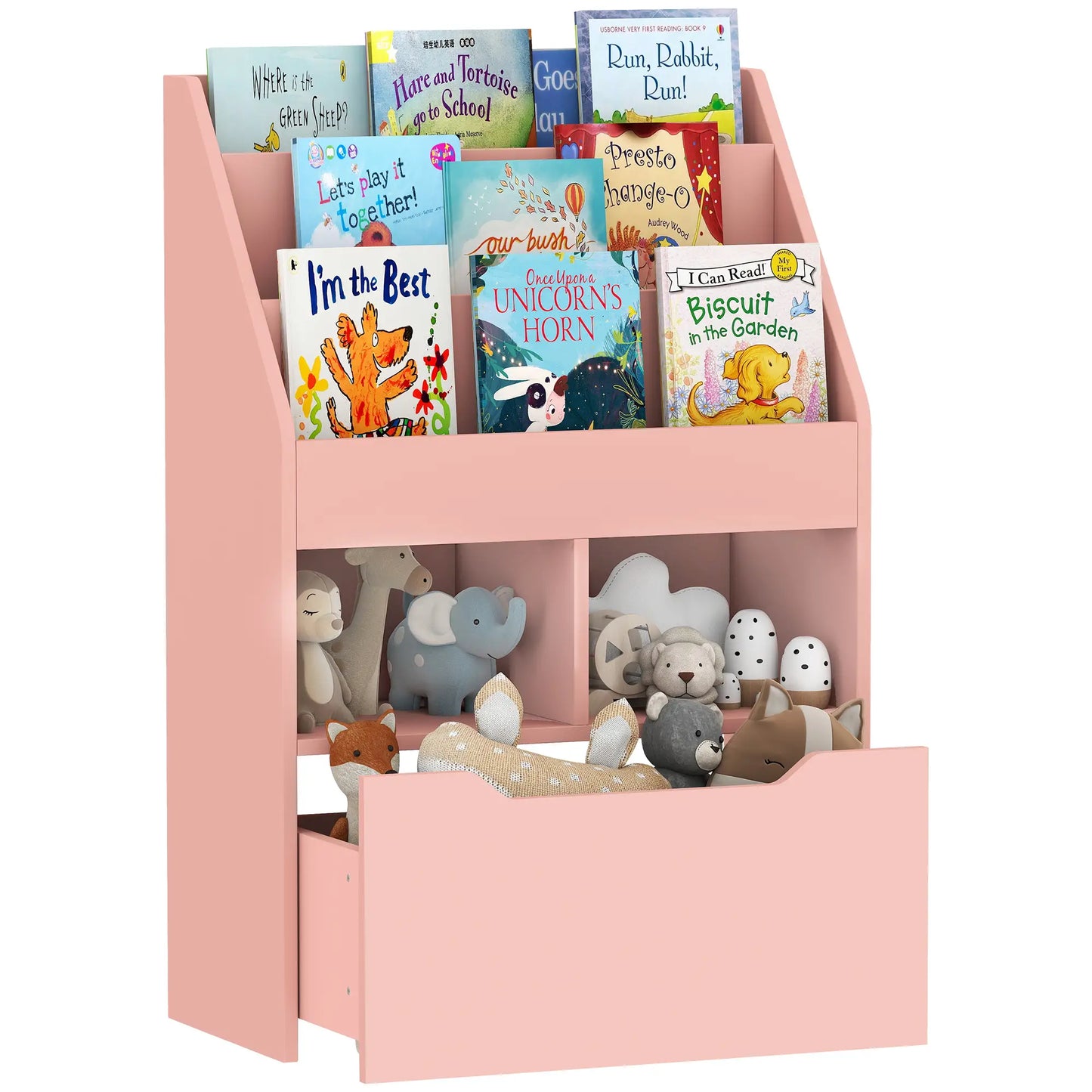 Kids Bookcase with Storage Drawer, for Classroom, Bedroom, Pink Baby & Kids Storage at Gallery Canada