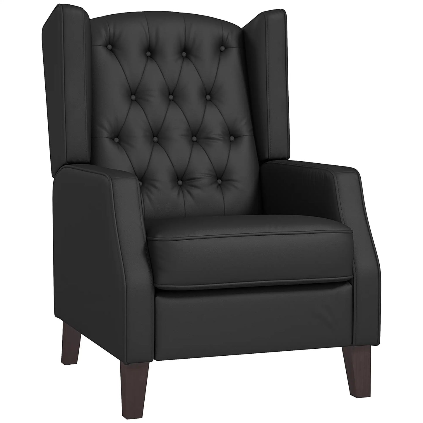 Faux Leather Armchair, Modern Accent Chair, Thick Padding, Black Accent Chairs at Gallery Canada