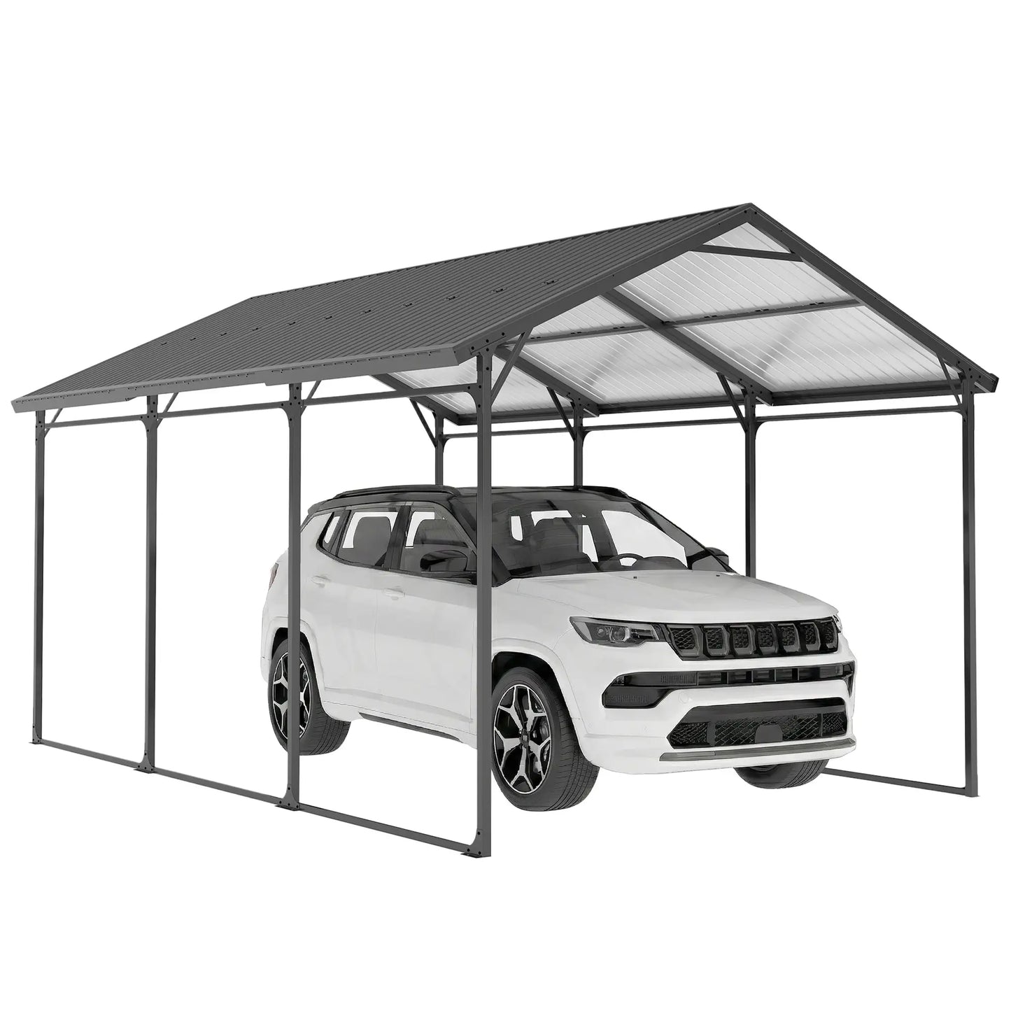 10 x 15ft Metal Carport, Heavy-Duty Canopy With Reinforced Steel Frame Car Shelters at Gallery Canada