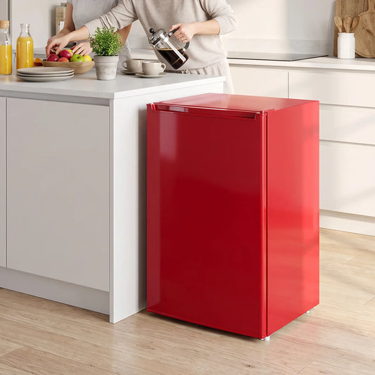 Upright Freezer 2.1 Cubic Feet, Reversible Door, 2 Shelves, Red Small Kitchen Appliances Red at Gallery Canada