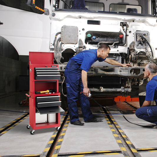 6-Drawer Tool Chest with Heightening Cabinet, Black & Red Garden Tools Black & Red at Gallery Canada