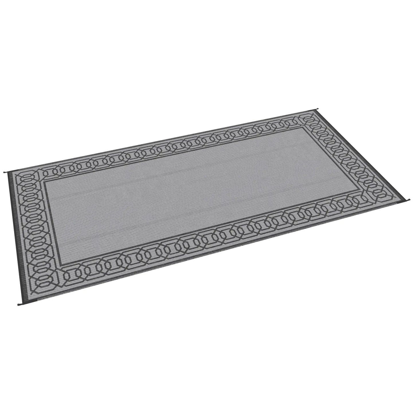 Portable Outdoor Rug, 9' x 18', Waterproof, Reversible, Black and Grey Outdoor Reversible Rugs at Gallery Canada