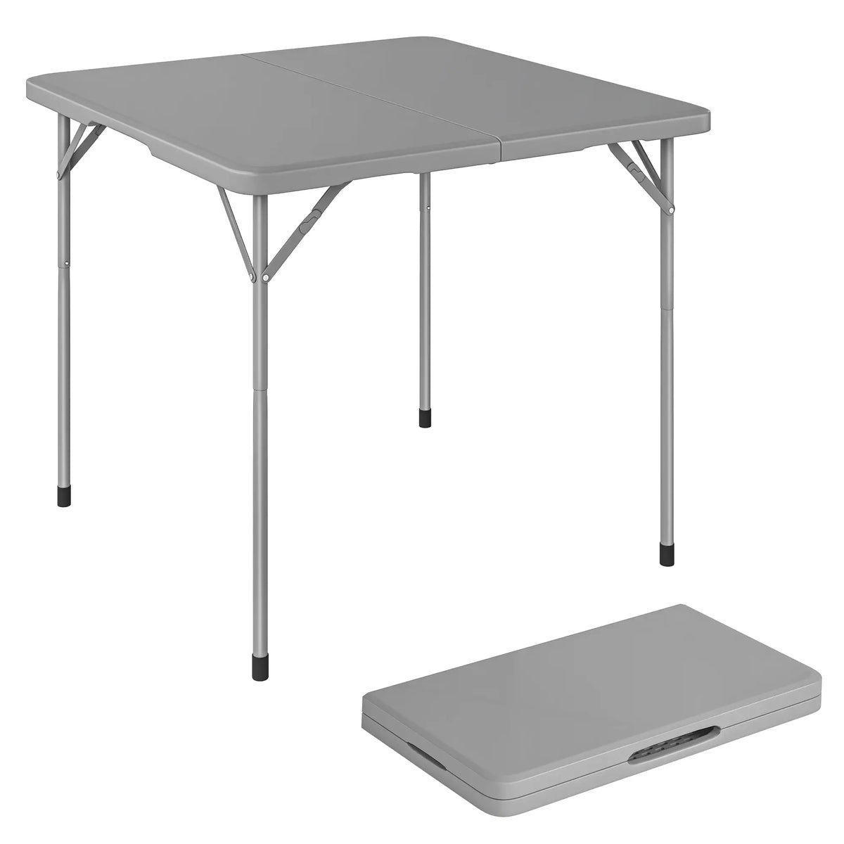 Folding Picnic Table, Heavy Duty Camping Table 34" x 34", Grey Picnic Tables & Camping Chairs at Gallery Canada
