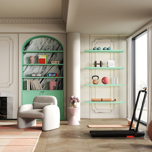 Fitness Room Bundle: Punching Boxing Set + 3 in 1 Folding Treadmill + 3 Pieces Kettlebell Weight Set + 4-Panel Folding Gymnastics Mat + Accent Chair Sports Options at Gallery Canada