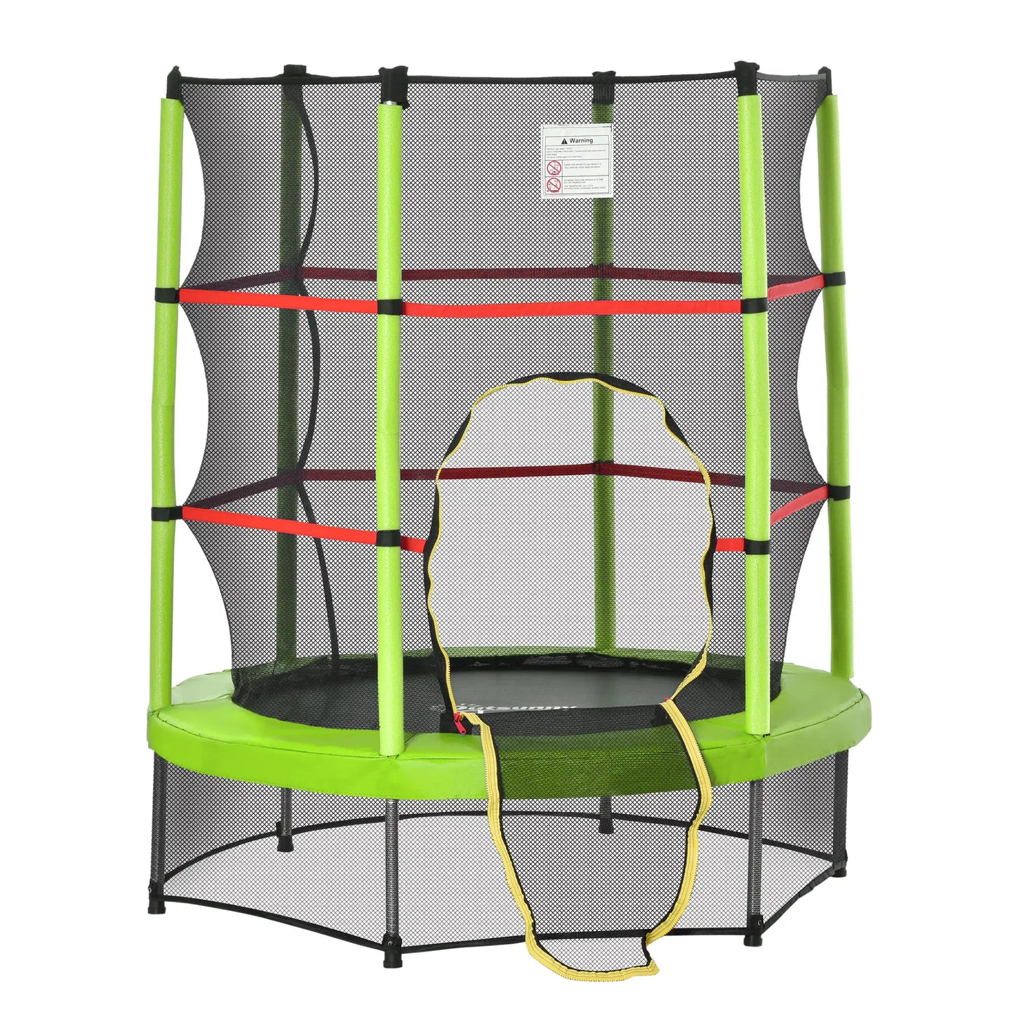 55 Inch Kids Trampoline with Enclosure Net, Indoor Outdoor, Green Trampolines at Gallery Canada