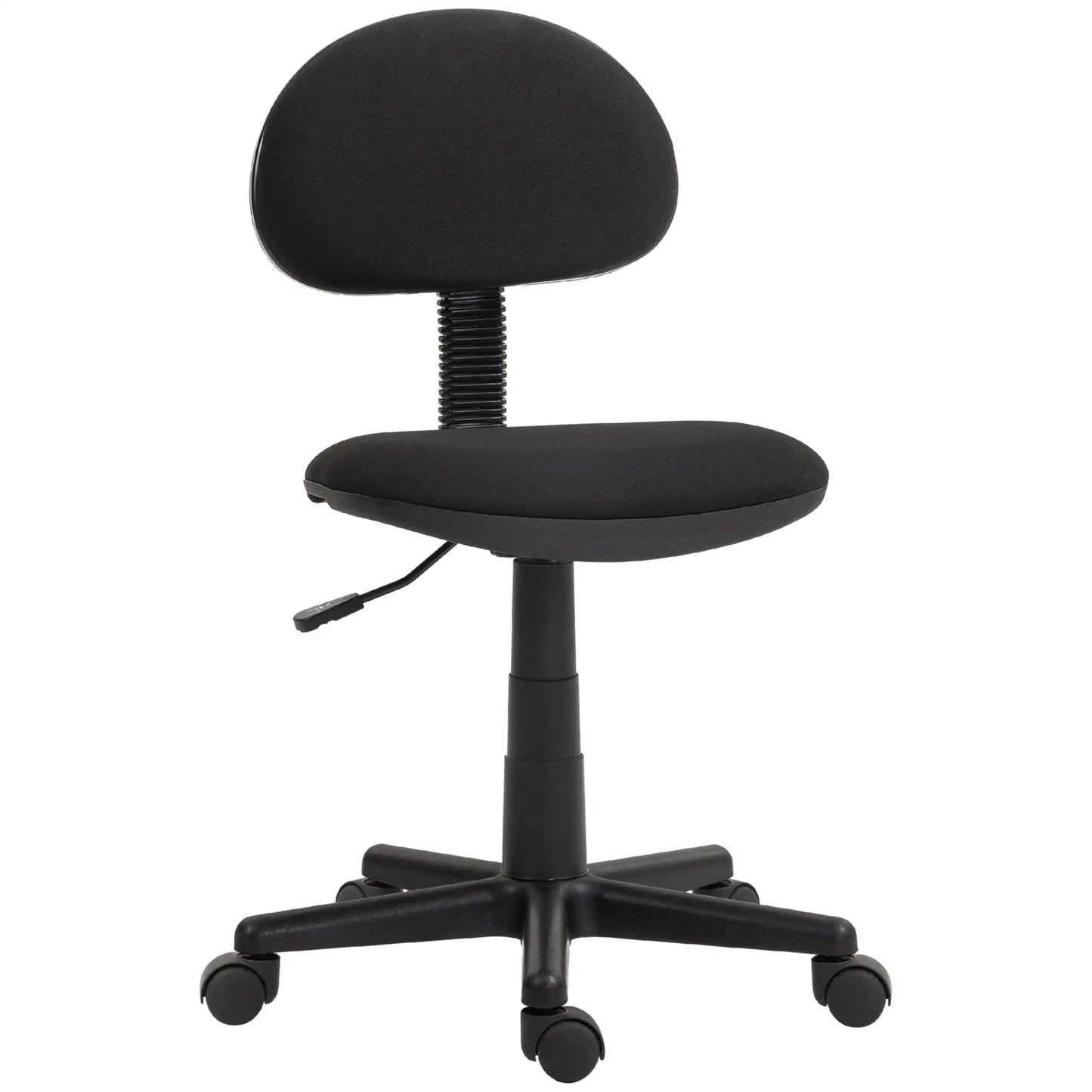 Small Desk Chair, Armless Adjustable Height, 360° Swivel Wheels, Black Task Chairs at Gallery Canada