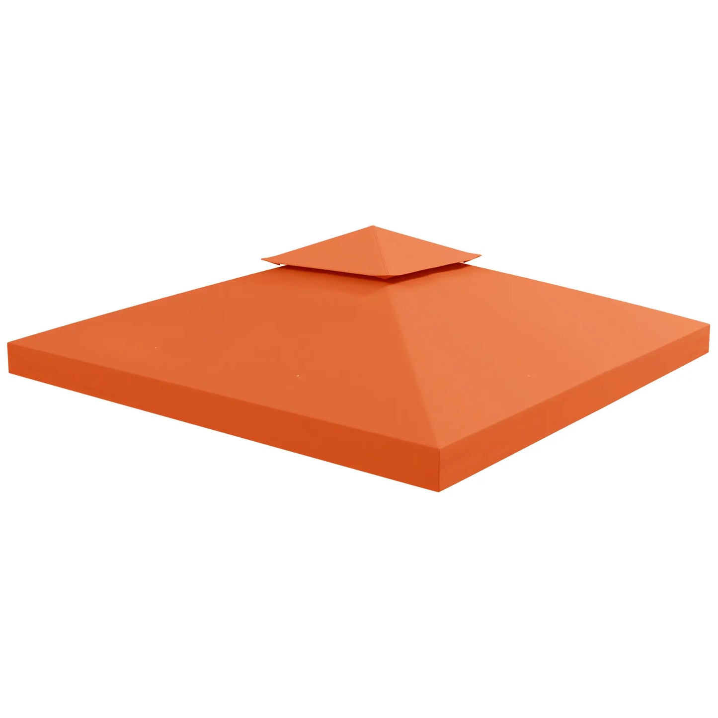 10' X 10' Square 2-Tier Gazebo Canopy Replacement Top, Orange Gazebo Canopy Replacement at Gallery Canada