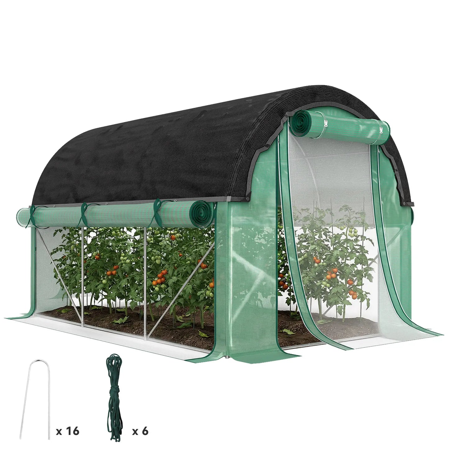 Walk-in Tunnel Greenhouse, 6.6' x 10' x 6.5', Green Tunnel Greenhouses at Gallery Canada