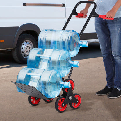 6-Wheels Stair Climber Trolley Cart Hand Truck and Dolly Foldable Steel Load Cart, 264lbs Capacity at Gallery Canada