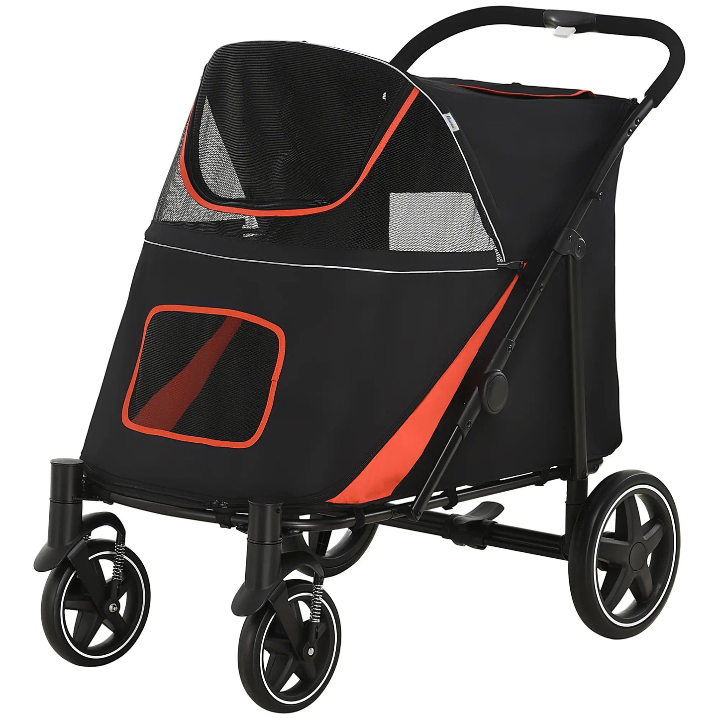 Foldable Pet Stroller, Universal Wheels, Shock Absorber, for Large & Medium Dogs, Black Dog Bike Trailers & Strollers at Gallery Canada